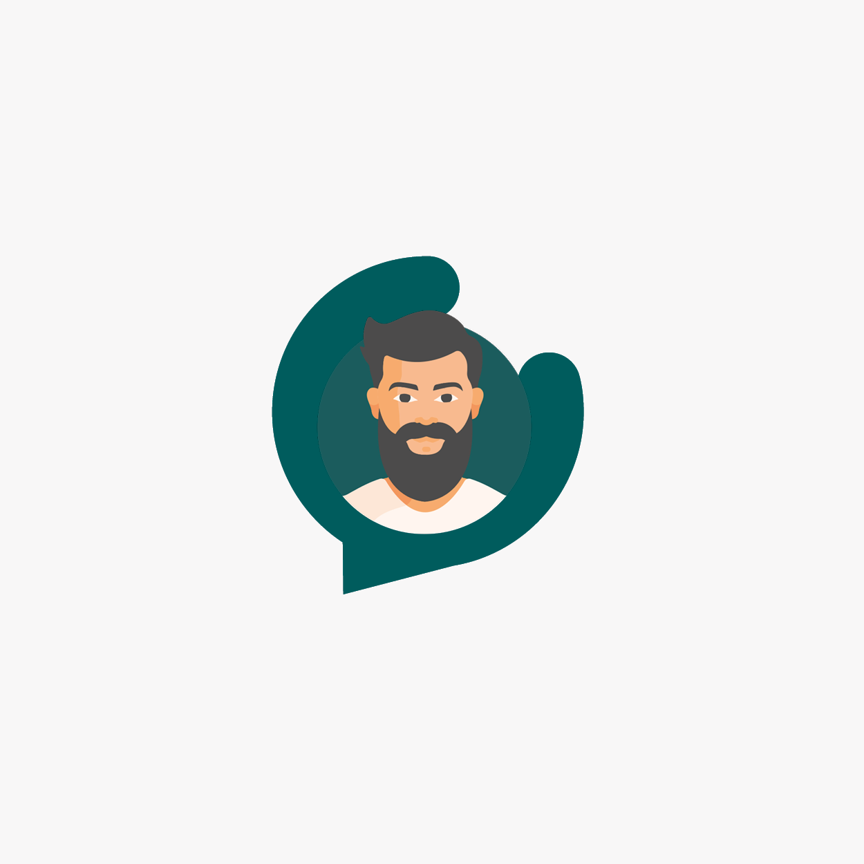 illustration d'un homme dans une bulle