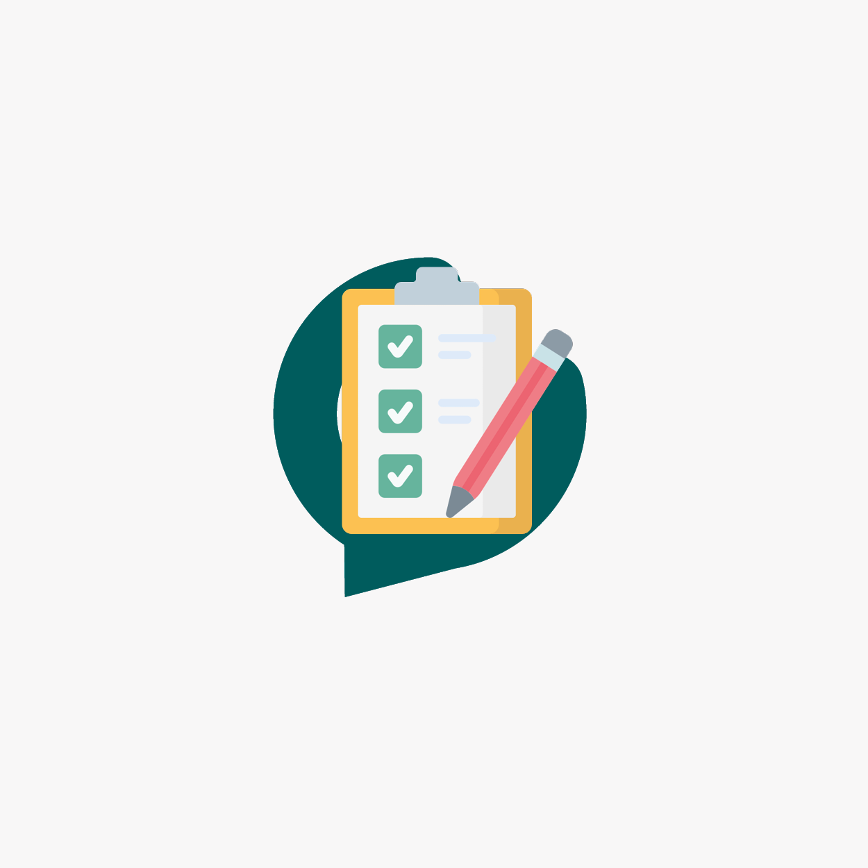 Une illustration d'une liste de tâche dans une bulle